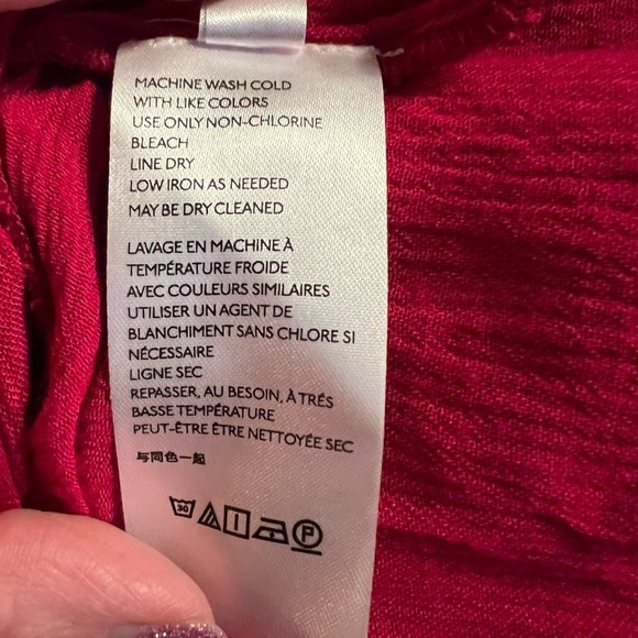 Gorgeous red/magenta dress with floral black embroidery by Free People - Picture 12 of 13